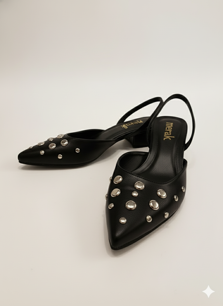 FLATS SLINGBACK AMATISTA NEGRA