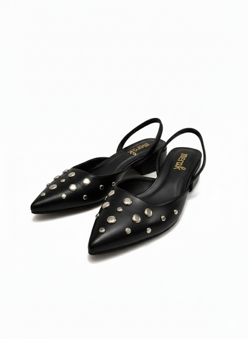 FLATS SLINGBACK AMATISTA NEGRA