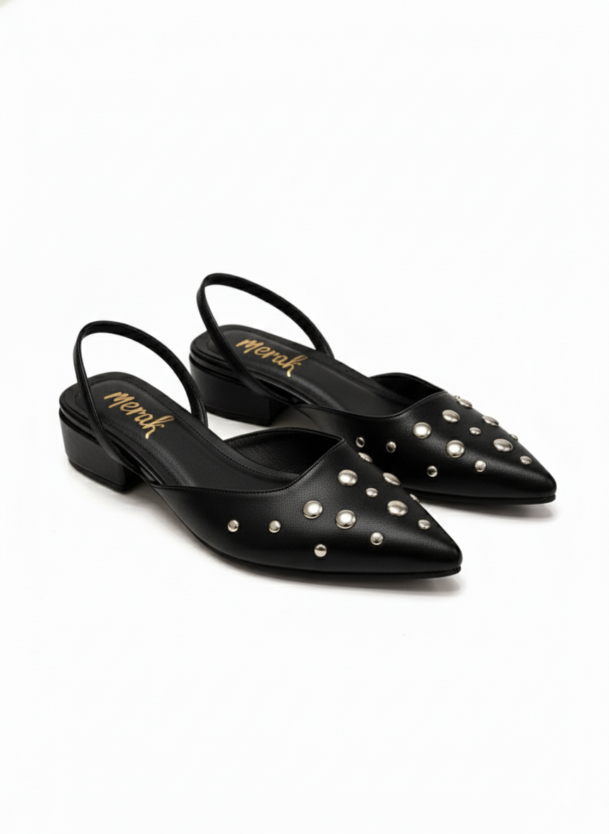 FLATS SLINGBACK AMATISTA NEGRA