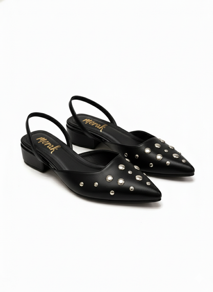 FLATS SLINGBACK AMATISTA NEGRA
