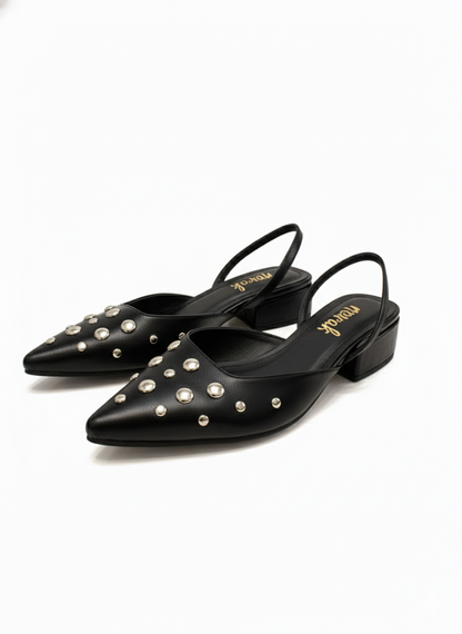 FLATS SLINGBACK AMATISTA NEGRA