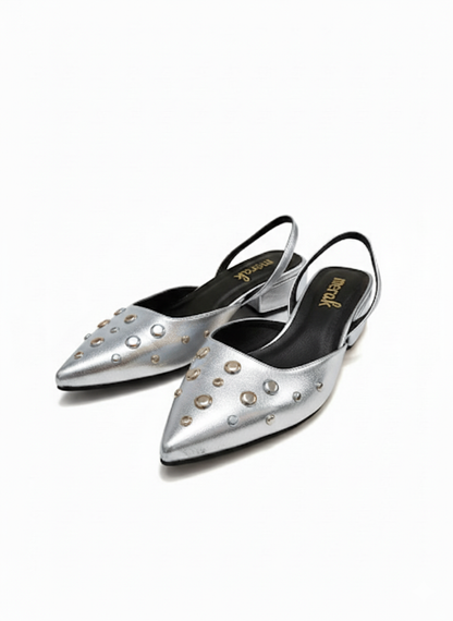 FLATS SLINGBACK AMATISTA PLATEADA