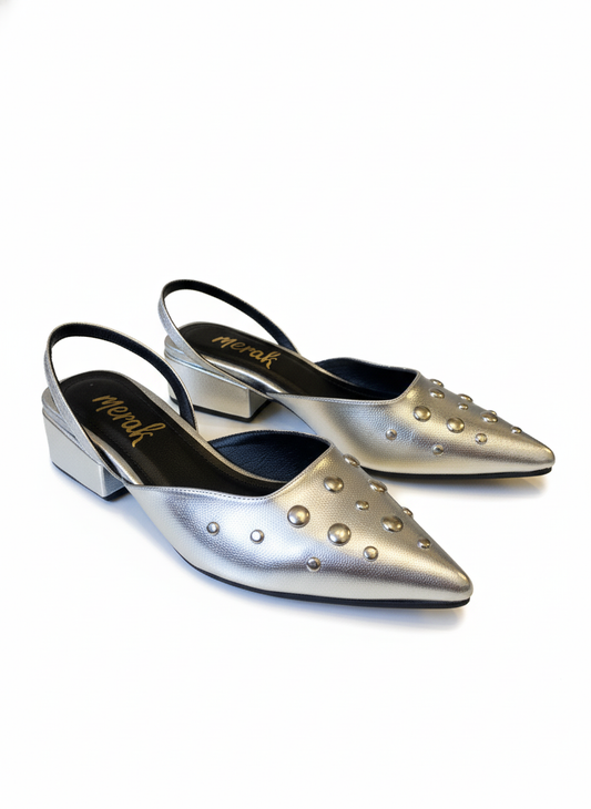 FLATS SLINGBACK AMATISTA PLATEADA