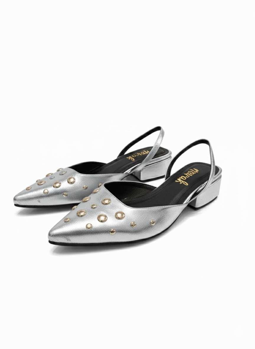 FLATS SLINGBACK AMATISTA PLATEADA