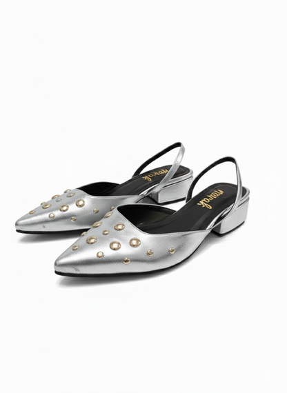 FLATS SLINGBACK AMATISTA PLATEADA