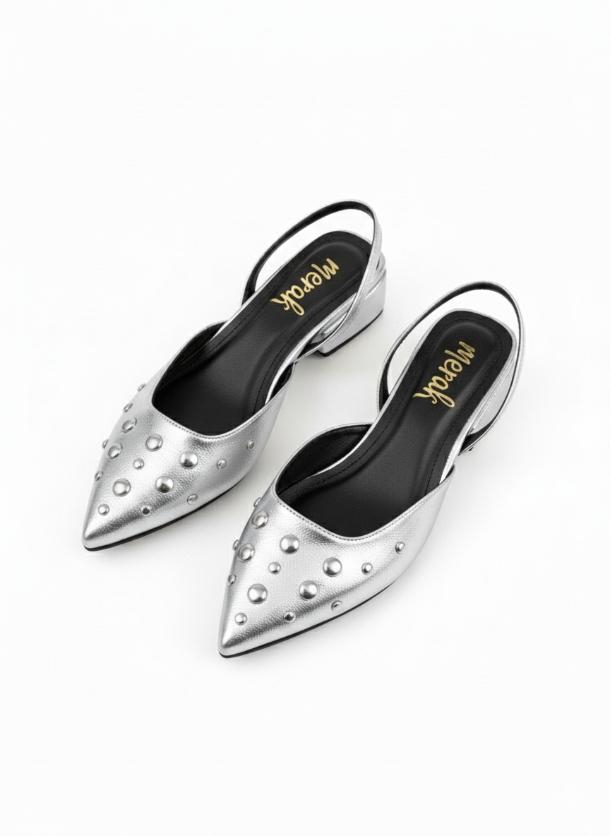 FLATS SLINGBACK AMATISTA PLATEADA