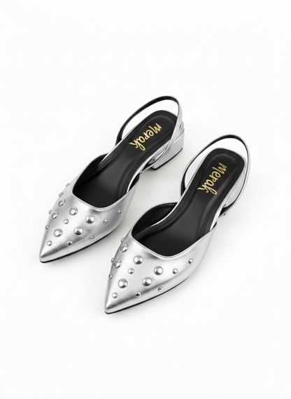 FLATS SLINGBACK AMATISTA PLATEADA