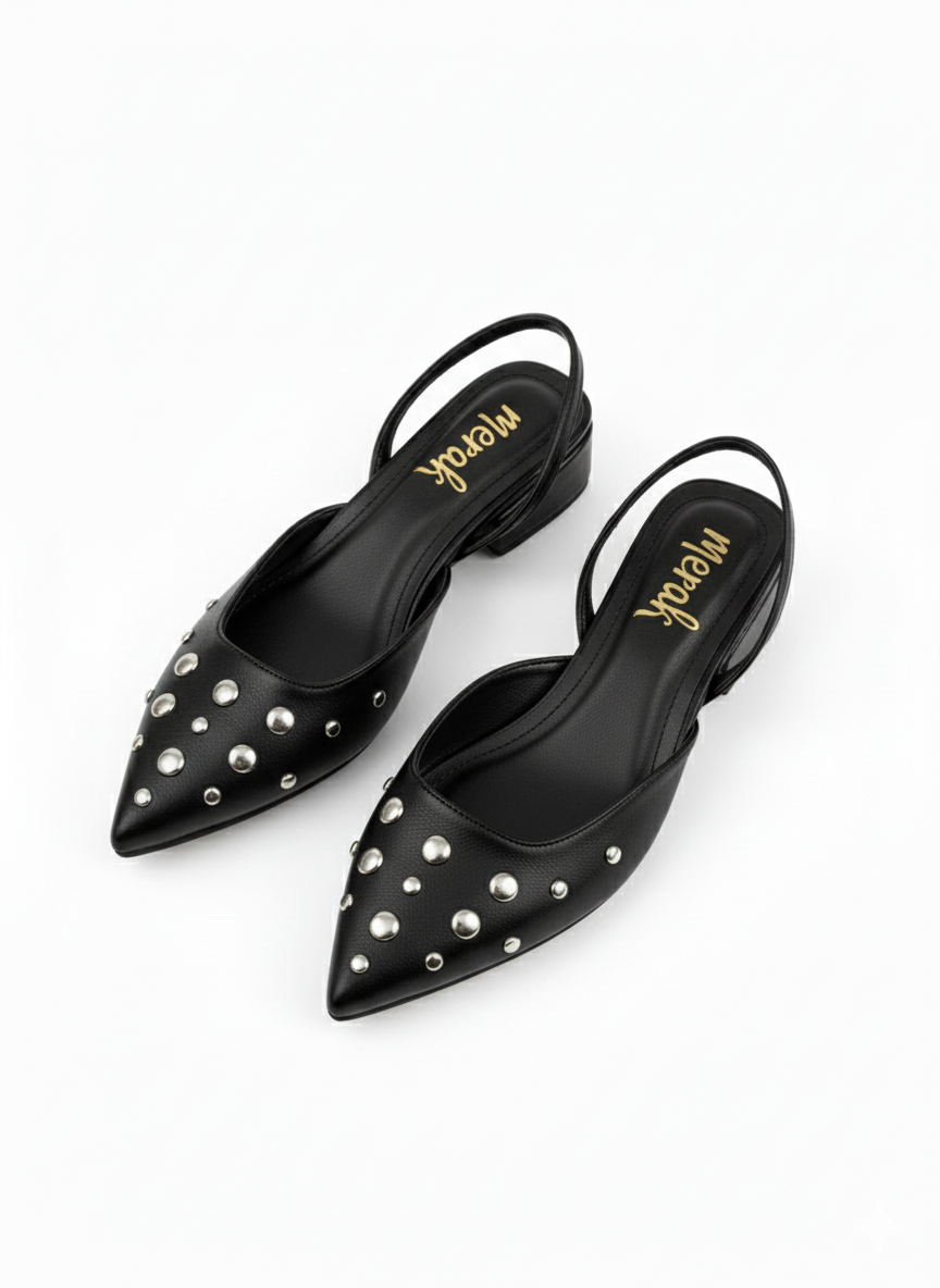 FLATS SLINGBACK AMATISTA NEGRA