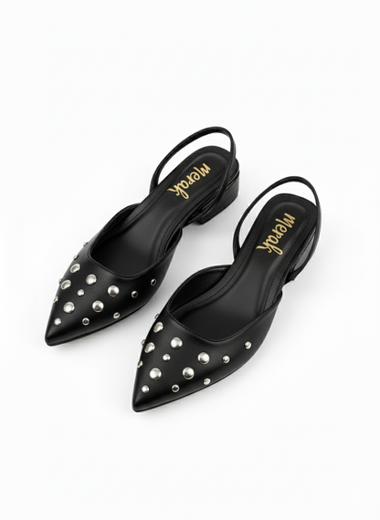 FLATS SLINGBACK AMATISTA NEGRA