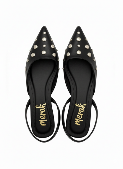 FLATS SLINGBACK AMATISTA NEGRA
