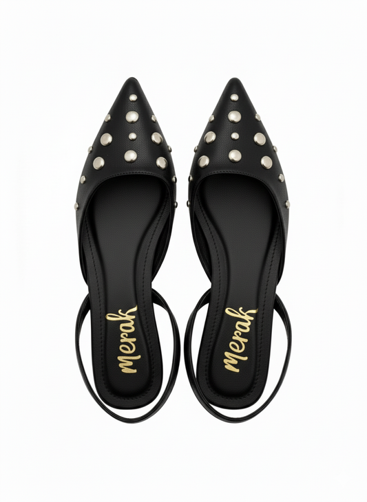 FLATS SLINGBACK AMATISTA NEGRA