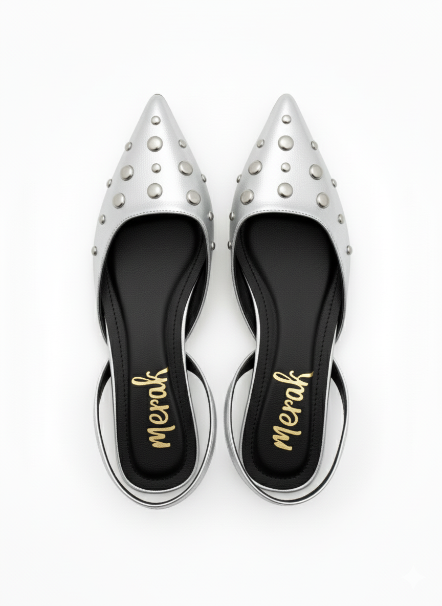 FLATS SLINGBACK AMATISTA PLATEADA