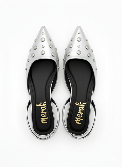 FLATS SLINGBACK AMATISTA PLATEADA