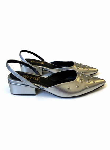 FLATS SLINGBACK AMATISTA PLATEADA