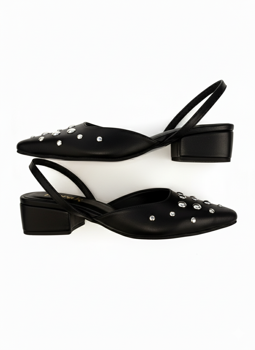 FLATS SLINGBACK AMATISTA NEGRA