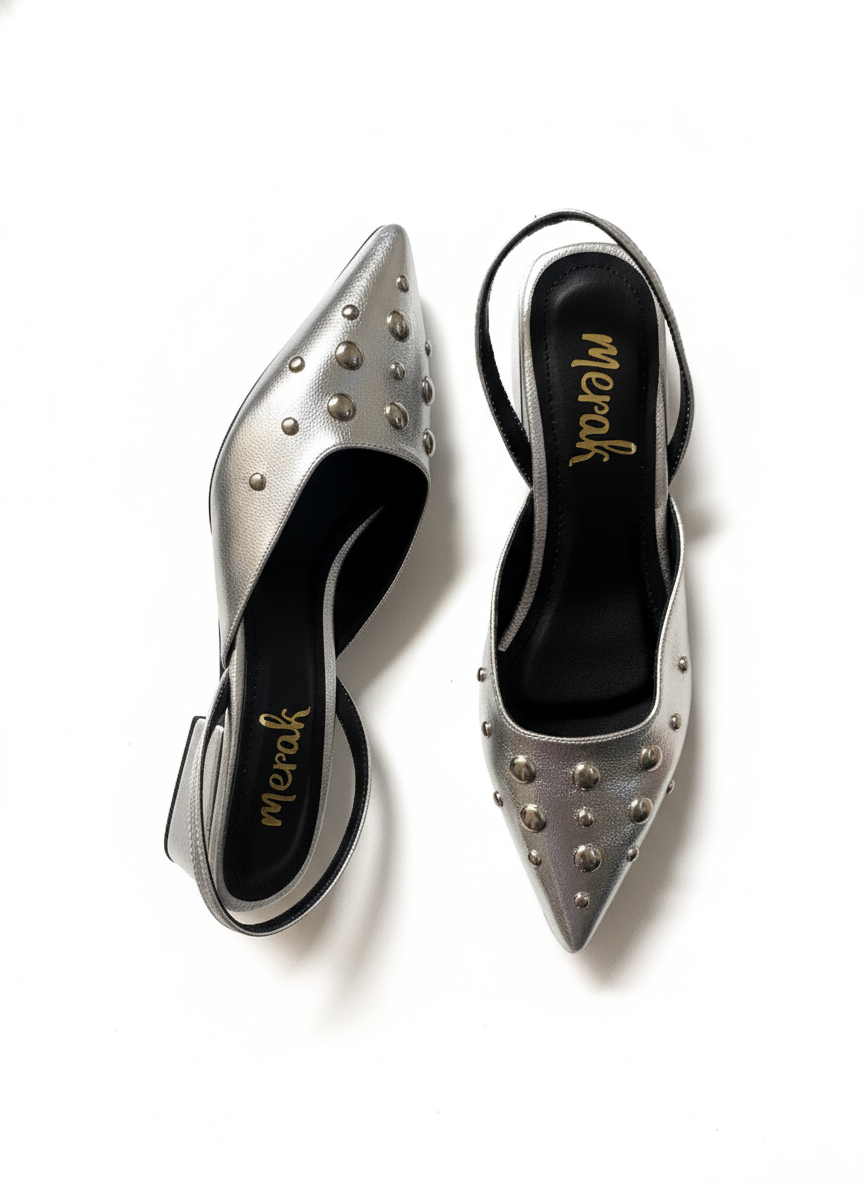 FLATS SLINGBACK AMATISTA PLATEADA