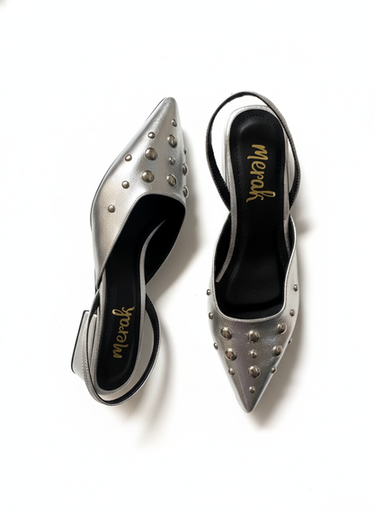 FLATS SLINGBACK AMATISTA PLATEADA