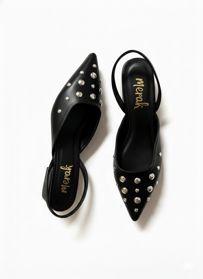 FLATS SLINGBACK AMATISTA NEGRA