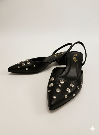 FLATS SLINGBACK AMATISTA NEGRA