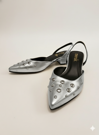 FLATS SLINGBACK AMATISTA PLATEADA